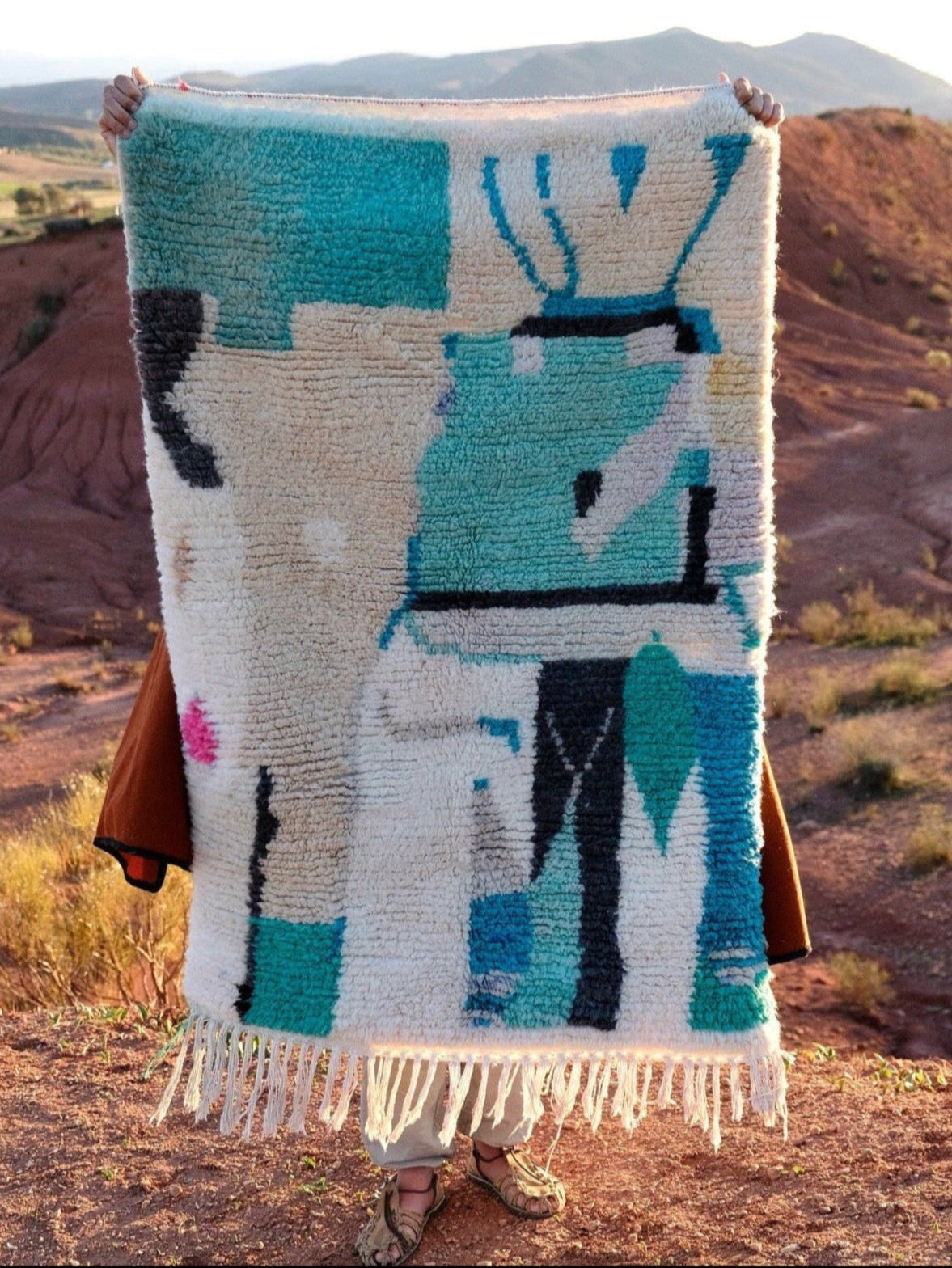 Dywan AZILAL– Ręcznie Tkany, 100% wełna owcza  (100x150 cm)