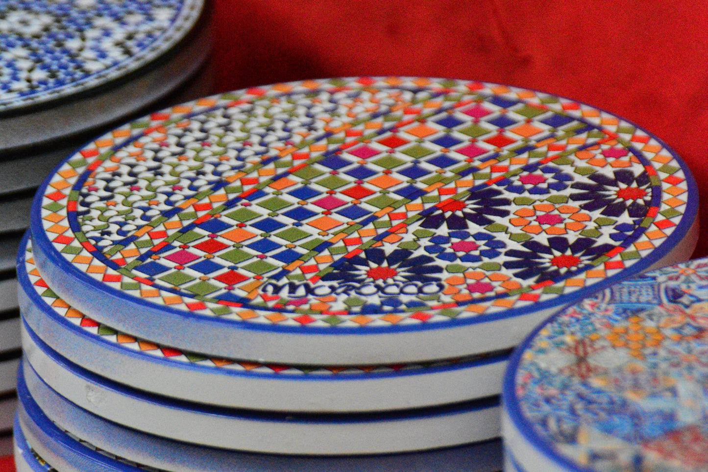 Podkładki Zellige-Red & Blue