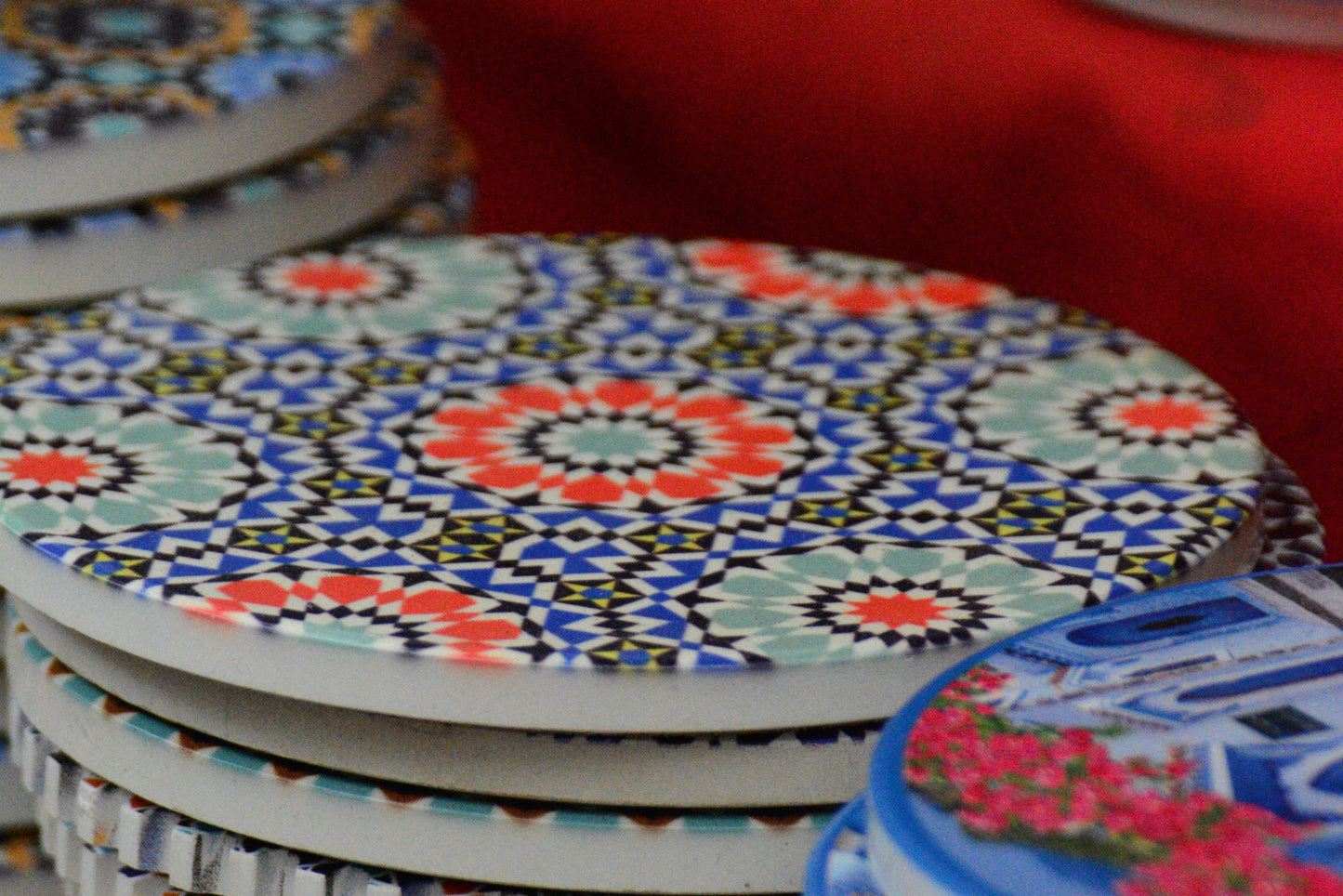 Podkładki Zellige-Red & Green