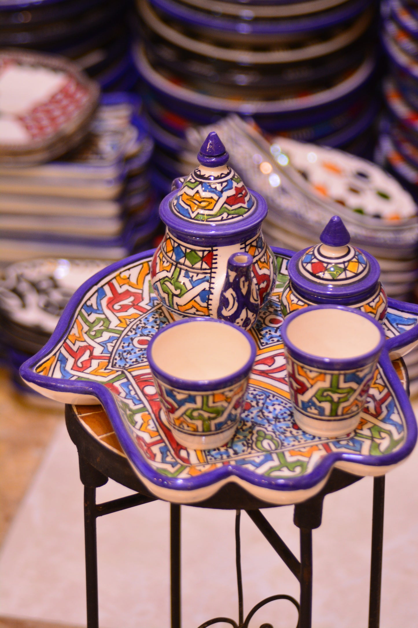 Zestaw do serwowania herbaty/kawy - hand colours