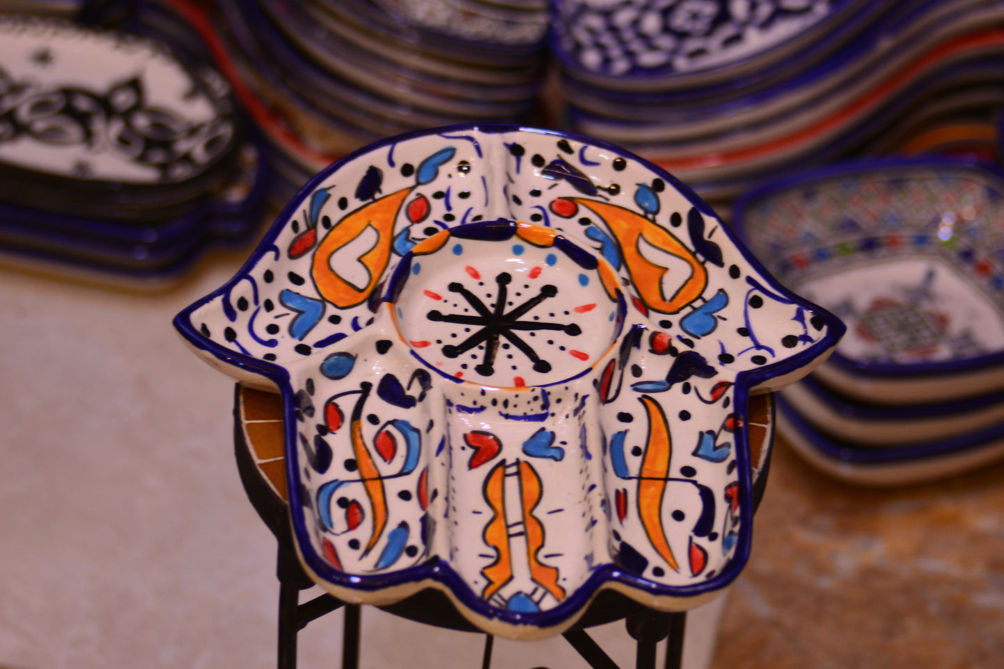 Hamsa White & Orange