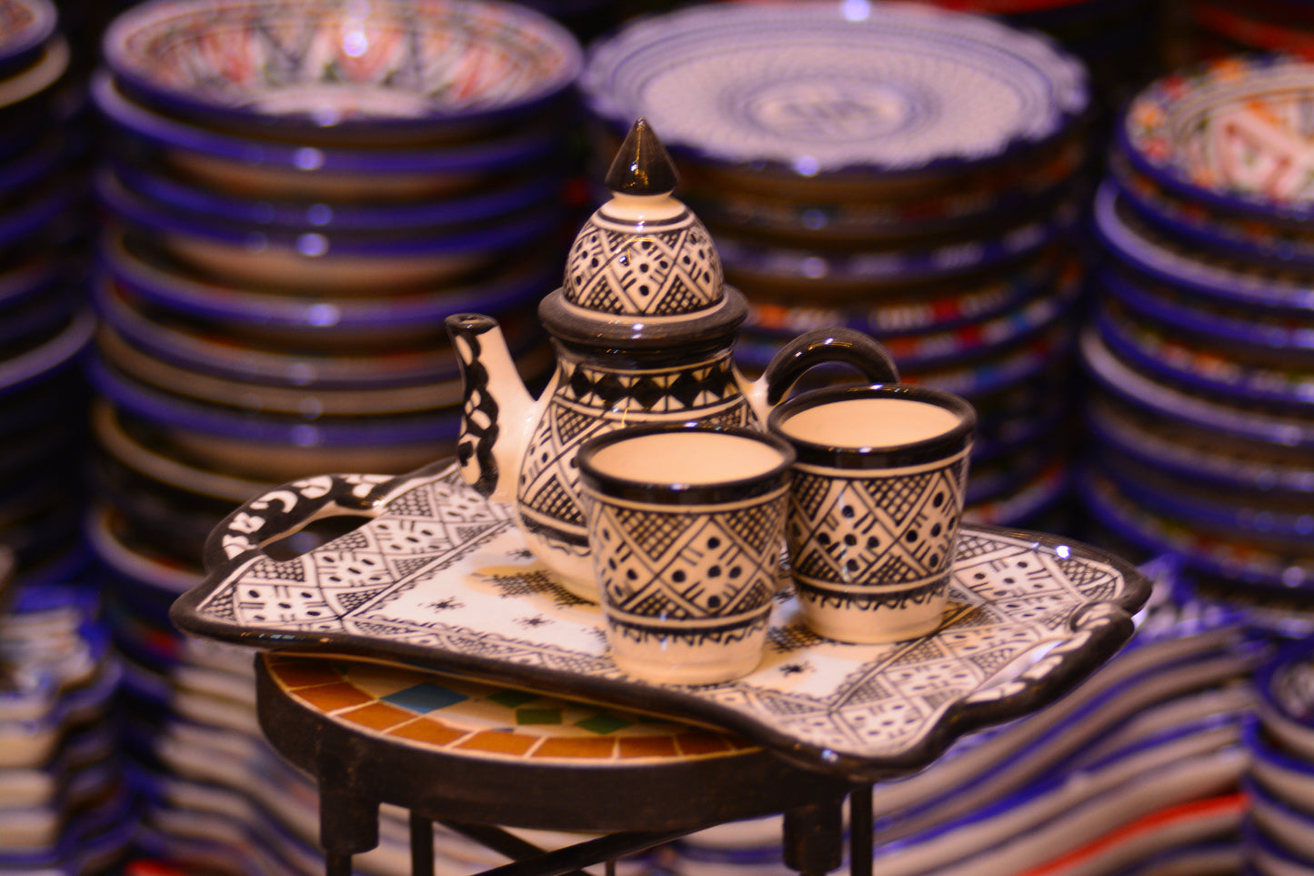 Zestaw do serwowania herbaty/kawy Fes-black