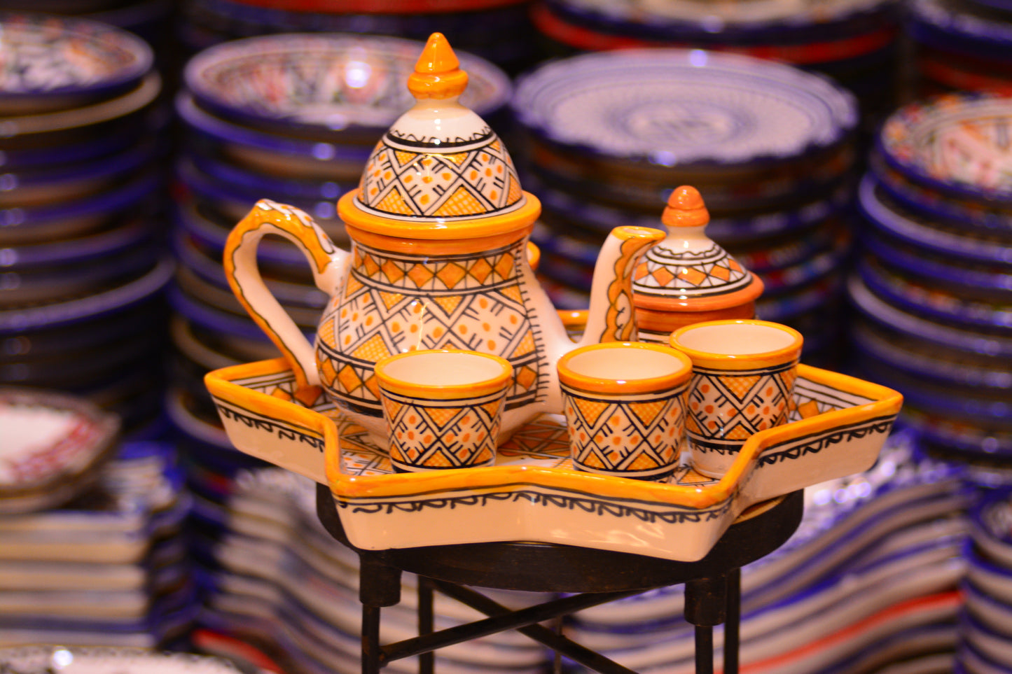 Zestaw do serwowania herbaty/kawy Fes-orange (gwiazda)